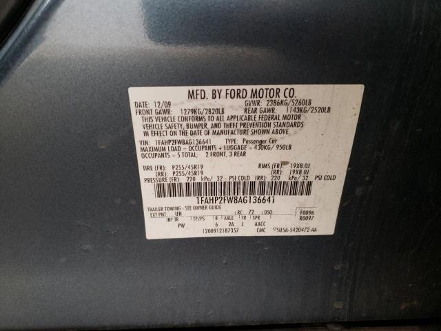 Photo 10 from auction – 2010 FORD TAURUS LIM with VIN 1FAHP2FW8AG136641