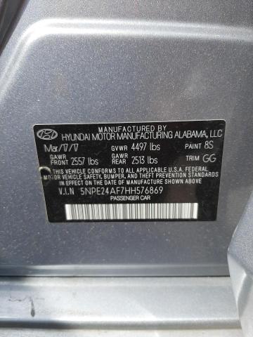 Photo 10 from auction – 2017 HYUNDAI SONATA SE with VIN 5NPE24AF7HH576869