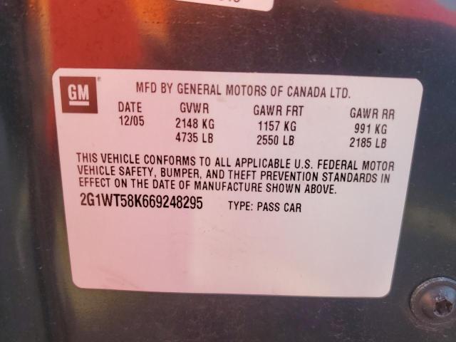 Photo 10 from auction – 2006 CHEVROLET IMPALA with VIN 2G1WT58K669248295