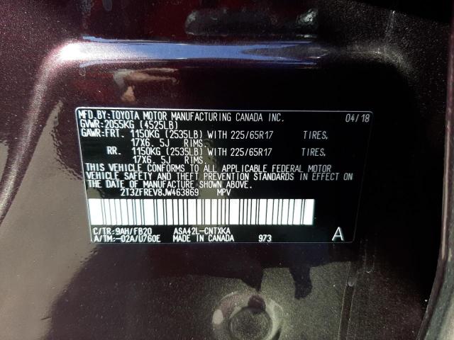 Photo 10 from auction – 2018 TOYOTA RAV4 LE with VIN 2T3ZFREV8JW463869