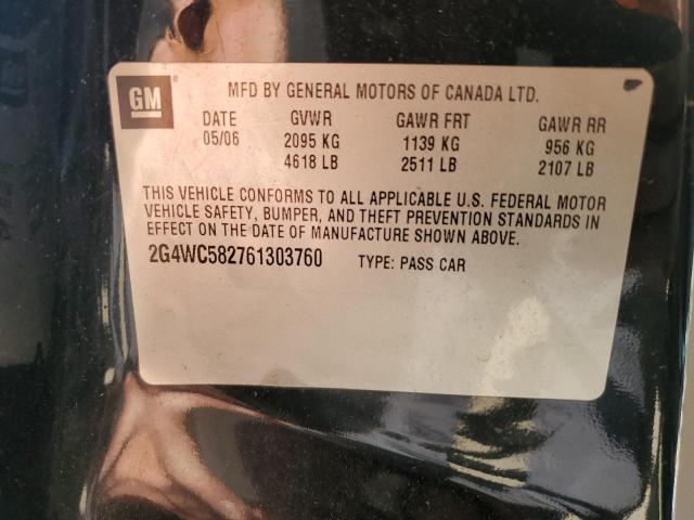 Photo 10 from auction – 2006 BUICK LACROSSE C with VIN 2G4WC582761303760