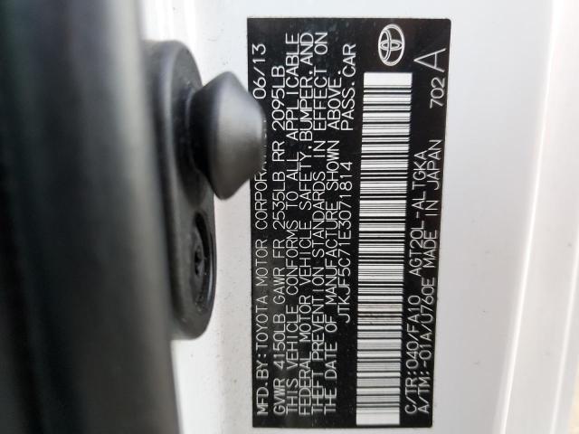 Photo 10 from auction – 2014 TOYOTA SCION TC with VIN JTKJF5C71E3071814