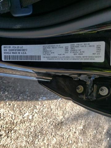 Photo 10 from auction – 2022 RAM 1500 BIG H with VIN 1C6SRFBT6NN109217