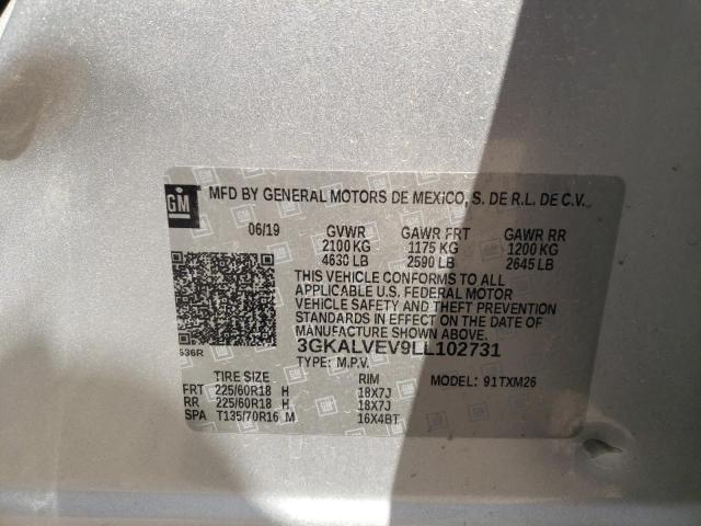 Photo 10 from auction – 2020 GMC TERRAIN SL with VIN 3GKALVEV9LL102731