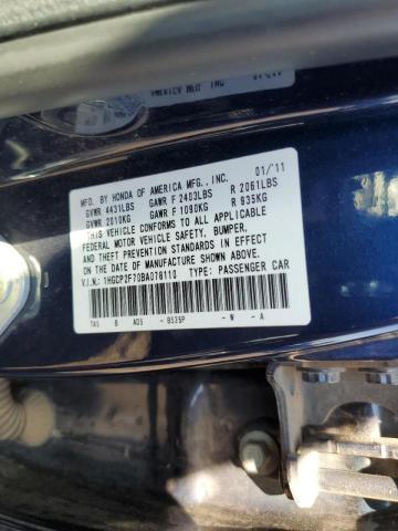Photo 10 from auction – 2011 HONDA ACCORD EX with VIN 1HGCP2F70BA078110