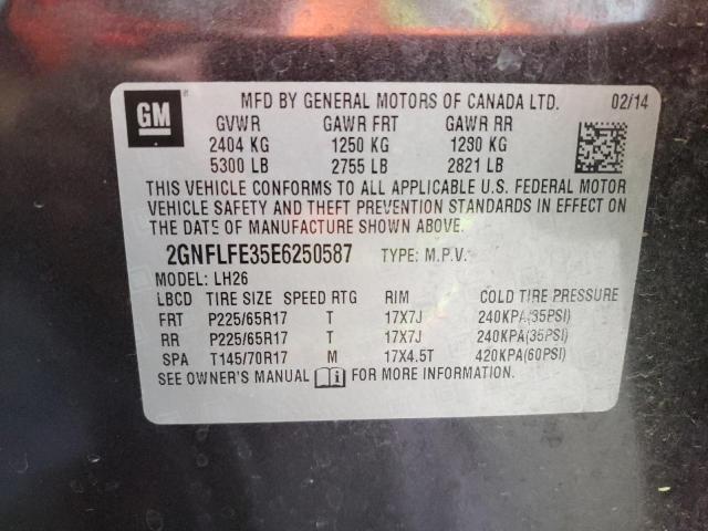 Photo 10 from auction – 2014 CHEVROLET EQUINOX LT with VIN 2GNFLFE35E6250587