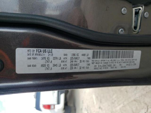 Photo 10 from auction – 2019 JEEP COMPASS LA with VIN 3C4NJCBB4KT749991