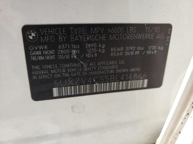 Photo 10 from auction – 2011 BMW X5 XDRIVE3 with VIN 5UXZV4C55BL414866