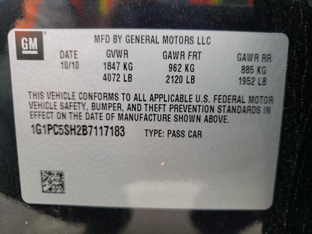 Photo 10 from auction – 2011 CHEVROLET CRUZE LS with VIN 1G1PC5SH2B7117183