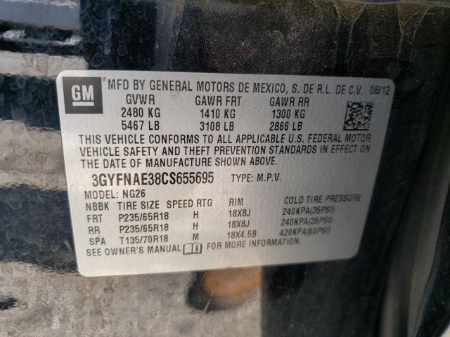 Photo 10 from auction – 2012 CADILLAC SRX LUXURY with VIN 3GYFNAE38CS655695