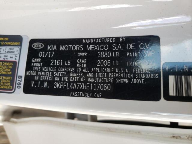 Photo 10 from auction – 2017 KIA FORTE LX with VIN 3KPFL4A7XHE117060