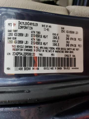 Photo 10 from auction – 2002 CHRYSLER TOWN & COU with VIN 2C4GP54L22R588133