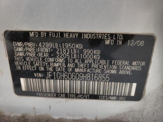 Photo 10 from auction – 2009 SUBARU IMPREZA 2. with VIN JF1GH60609H816855