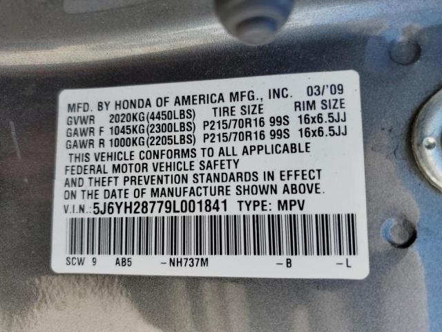 Photo 10 from auction – 2009 HONDA ELEMENT EX with VIN 5J6YH28779L001841