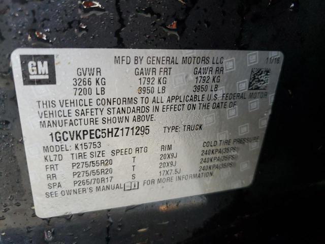 Photo 10 from auction – 2017 CHEVROLET SILVERADO with VIN 1GCVKPEC5HZ171295