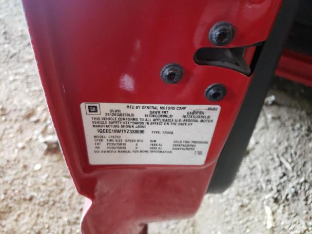 Photo 10 from auction – 2000 CHEVROLET SILVERADO with VIN 1GCEC19W1YZ338606