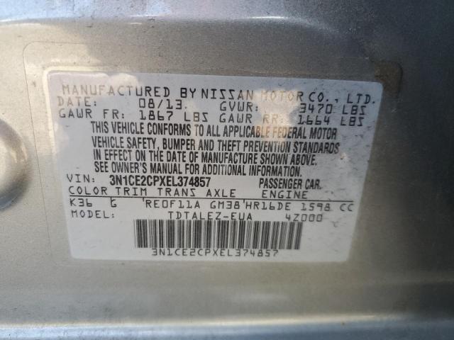 Photo 10 from auction – 2014 NISSAN VERSA NOTE with VIN 3N1CE2CPXEL374857