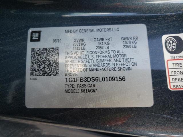 Photo 10 from auction – 2020 CHEVROLET CAMARO LS with VIN 1G1FB3DS6L0109156