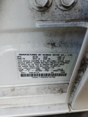 Photo 10 from auction – 2003 NISSAN ALTIMA BAS with VIN 1N4AL11E93C219768