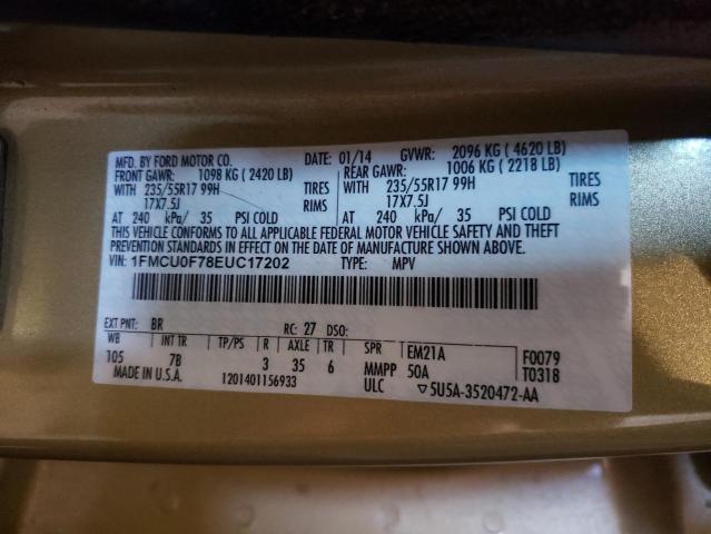 Photo 10 from auction – 2014 FORD ESCAPE S with VIN 1FMCU0F78EUC17202