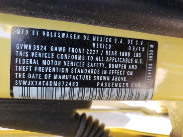 Photo 10 from auction – 2013 VOLKSWAGEN BEETLE with VIN 3VWJX7AT4DM672483