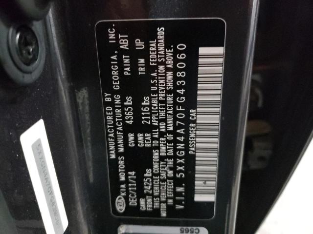 Photo 10 from auction – 2015 KIA OPTIMA EX with VIN 5XXGN4A70FG438060