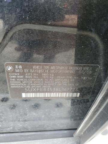 Photo 10 from auction – 2008 BMW X5 4.8I with VIN 5UXFE83538L167723