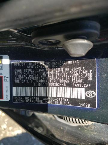 Photo 10 from auction – 2013 TOYOTA CAMRY L with VIN 4T1BF1FKXDU292448