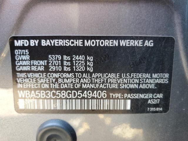 Photo 10 from auction – 2016 BMW 535 XI with VIN WBA5B3C58GD549406