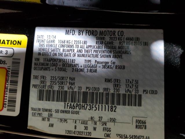 Photo 10 from auction – 2015 FORD FUSION SE with VIN 1FA6P0H73F5111182