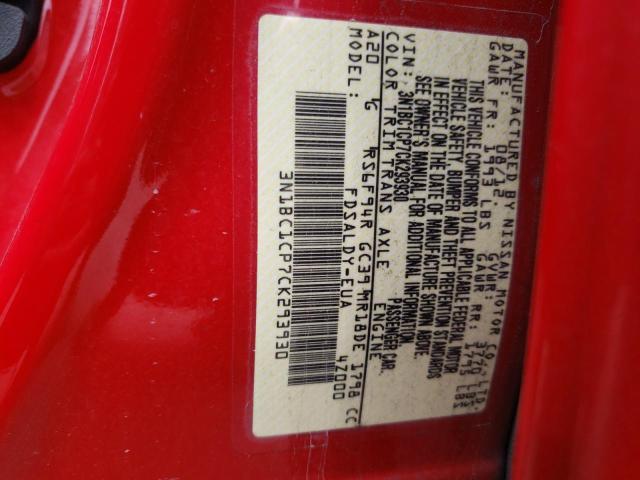 Photo 10 from auction – 2012 NISSAN VERSA S with VIN 3N1BC1CP7CK293930