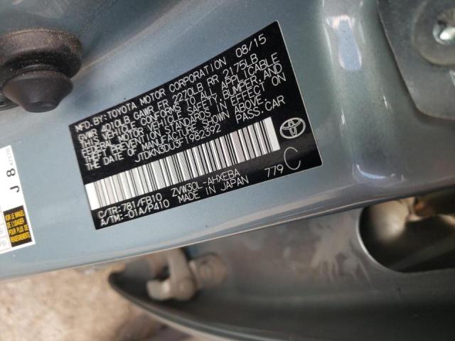 Photo 10 from auction – 2015 TOYOTA PRIUS with VIN JTDKN3DU3F1982392