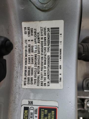 Photo 10 from auction – 2010 HONDA INSIGHT EX with VIN JHMZE2H73AS003629