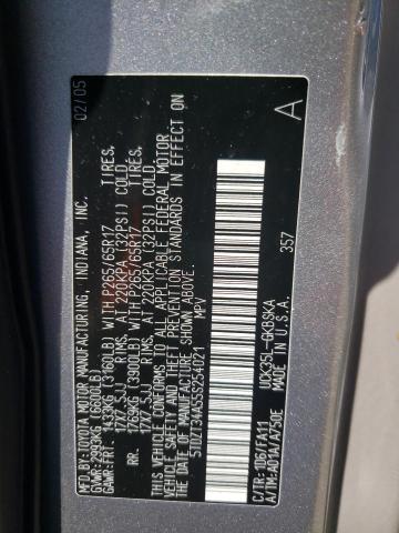 Photo 10 from auction – 2005 TOYOTA SEQUOIA SR with VIN 5TDZT34A55S254021