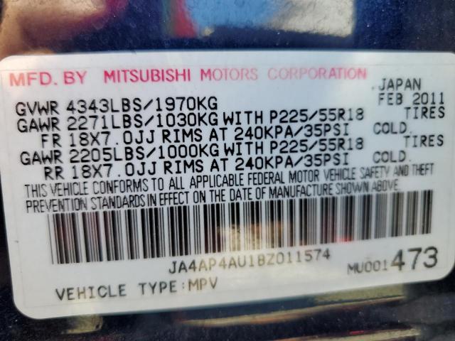 Photo 10 from auction – 2011 MITSUBISHI OUTLANDER with VIN JA4AP4AU1BZ011574