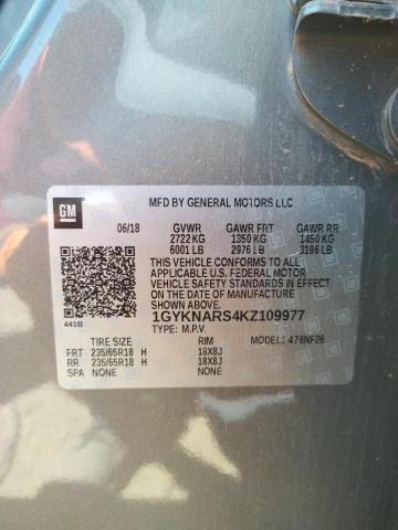Photo 10 from auction – 2019 CADILLAC XT5 with VIN 1GYKNARS4KZ109977
