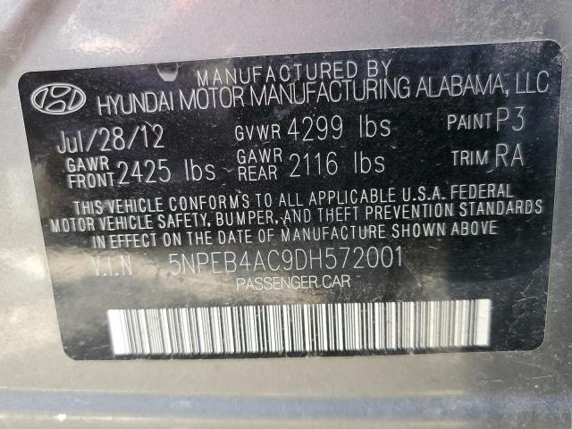 Photo 10 from auction – 2013 HYUNDAI SONATA GLS with VIN 5NPEB4AC9DH572001