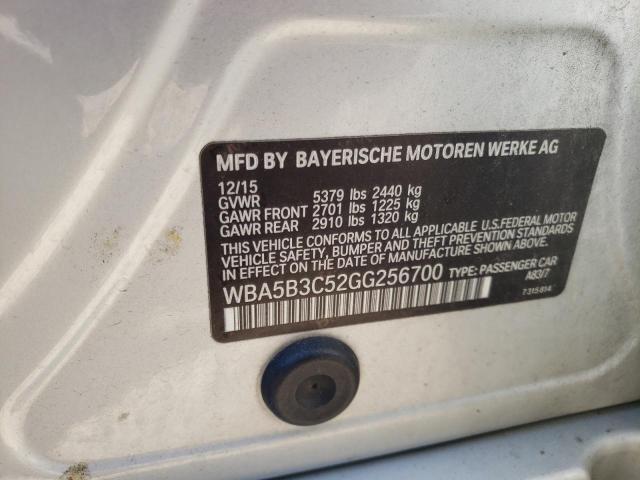 Photo 10 from auction – 2016 BMW 535 XI with VIN WBA5B3C52GG256700