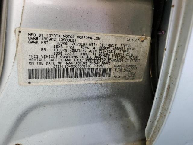Photo 10 from auction – 2002 TOYOTA RAV4 with VIN JTEHH20V826068173