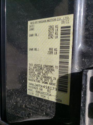 Photo 10 from auction – 2012 NISSAN ALTIMA BAS with VIN 1N4AL2AP7CN458179