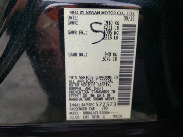 Photo 10 from auction – 2015 NISSAN ALTIMA 2.5 with VIN 1N4AL3AP3FC572573