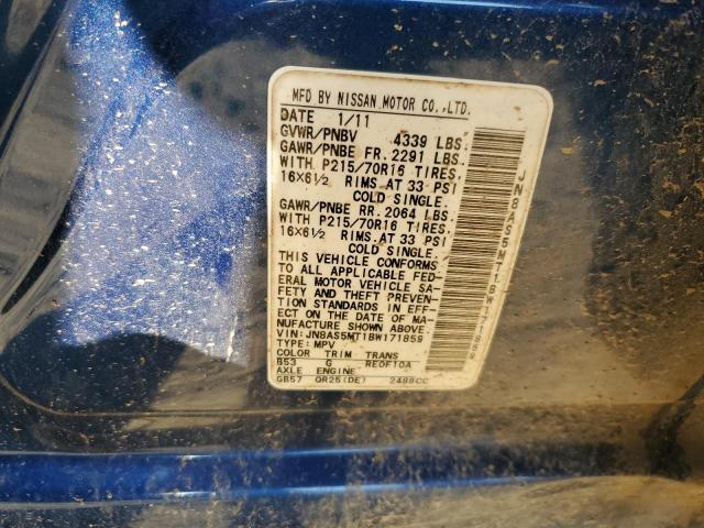 Photo 10 from auction – 2011 NISSAN ROGUE S with VIN JN8AS5MT1BW171859