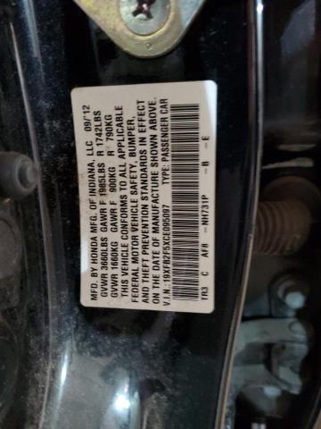 Photo 10 from auction – 2012 HONDA CIVIC with VIN 19XFB2F5XCE095097