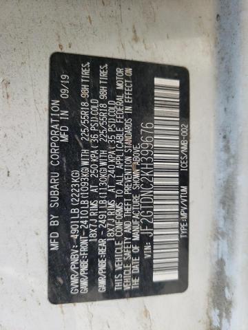 Photo 10 from auction – 2019 SUBARU CROSSTREK with VIN JF2GTDNC2KH399676
