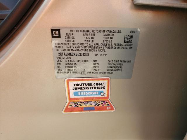 Photo 10 from auction – 2011 GMC TERRAIN SL with VIN 2CTALMECXB6351308