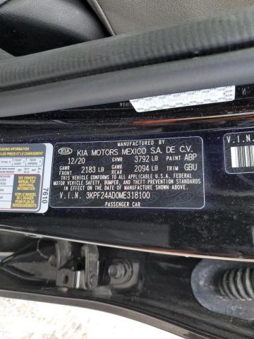 Photo 10 from auction – 2021 KIA FORTE FE with VIN 3KPF24AD0ME318100
