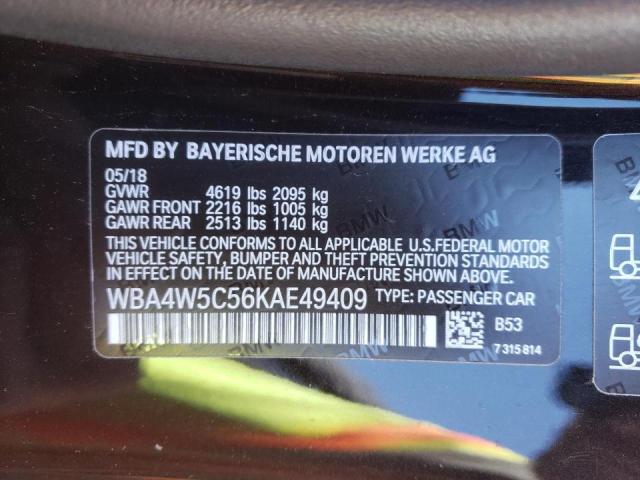 Photo 10 from auction – 2019 BMW 430XI with VIN WBA4W5C56KAE49409