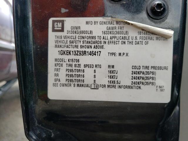 Photo 10 from auction – 2003 GMC YUKON with VIN 1GKEK13Z93R146417