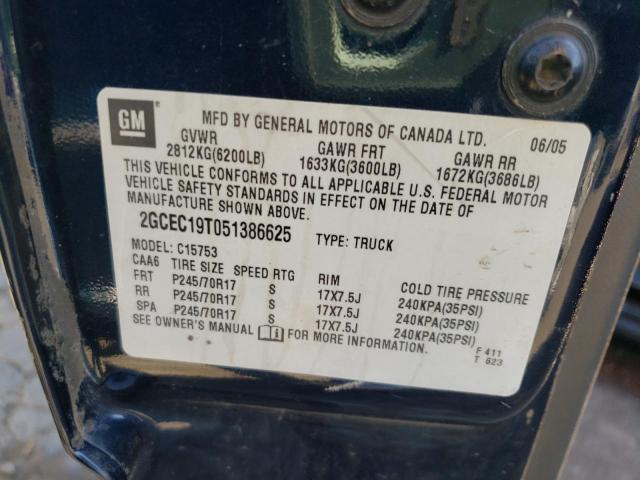 Photo 10 from auction – 2005 CHEVROLET SILVERADO with VIN 2GCEC19T051386625