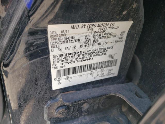 Photo 10 from auction – 2012 FORD F250 SUPER with VIN 1FT7W2BT8CEA01453